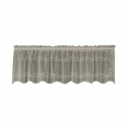 HERITAGELACE Heritage Lace 60 x 16 in. Sheer Divine Valance, Ecru 8220E-6016